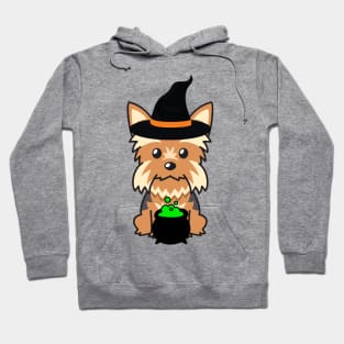 Cute yorkshire terrier dog is a witch Hoodie